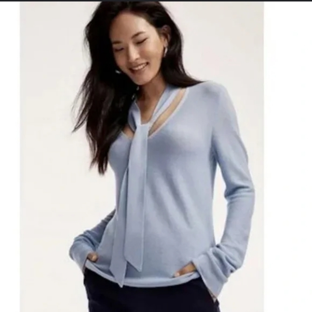 Aritzia Babaton Women's Merino Wool V-Neck Sweater Size XS NWT